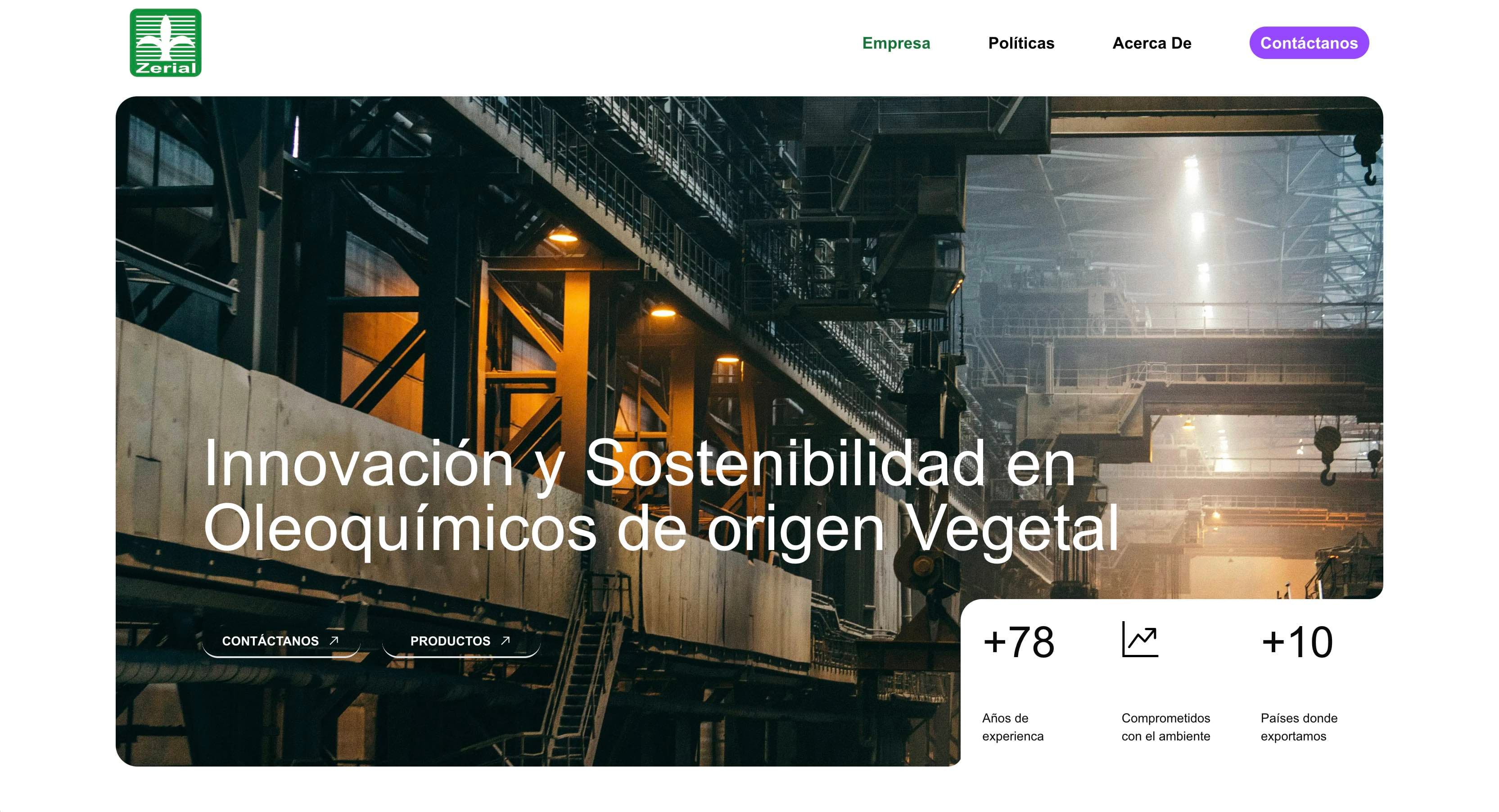 Hero Section of Desiderio website