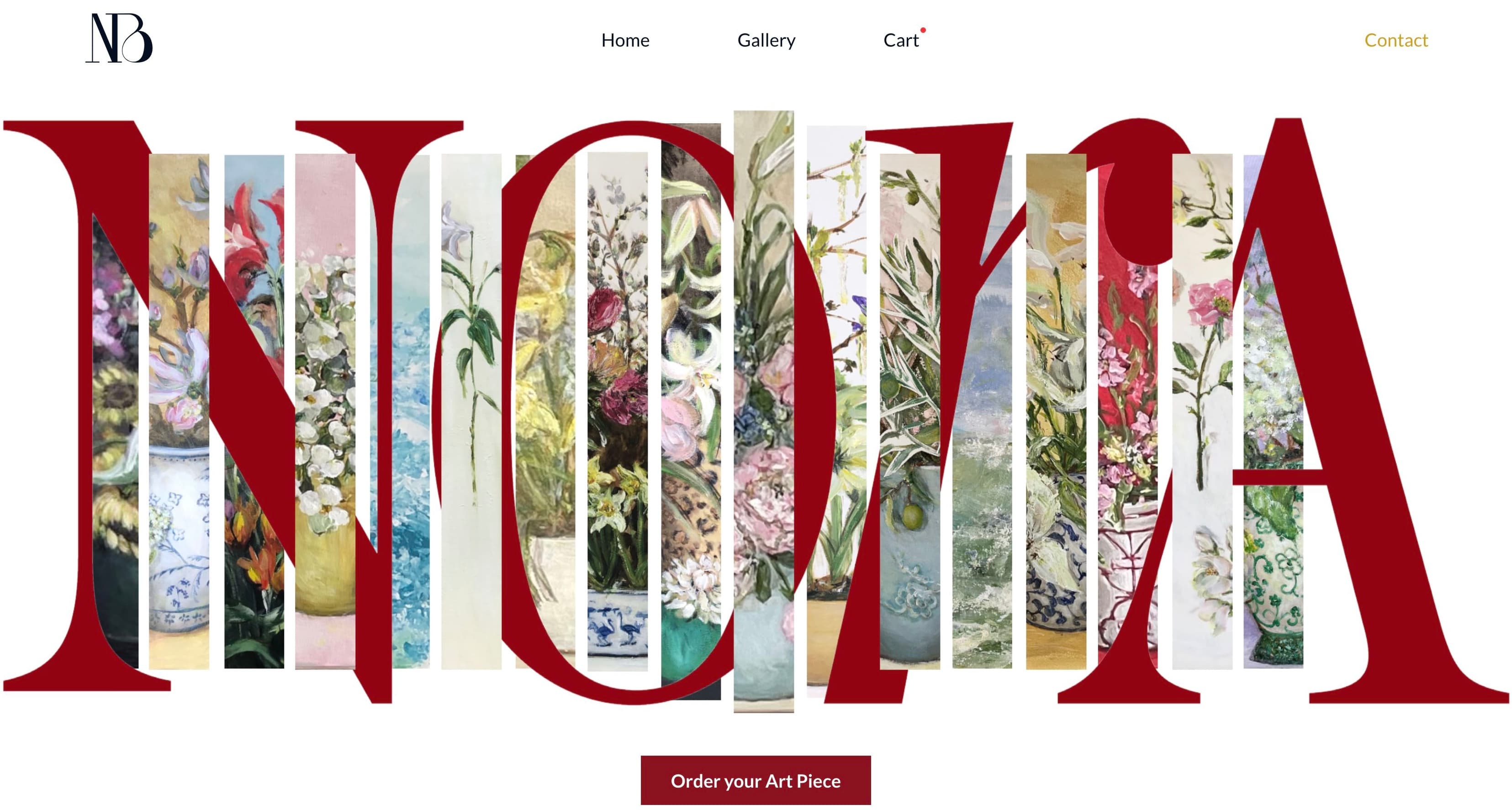 Hero Section of Nora Bonavera website