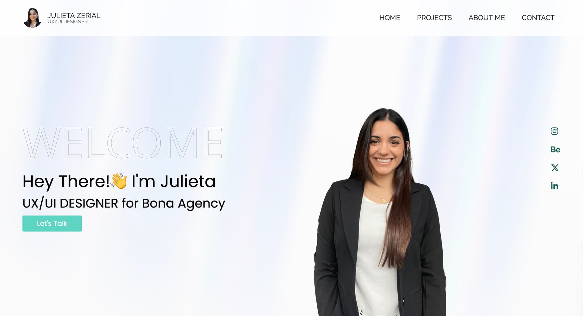 Julieta Zerial Hero Section